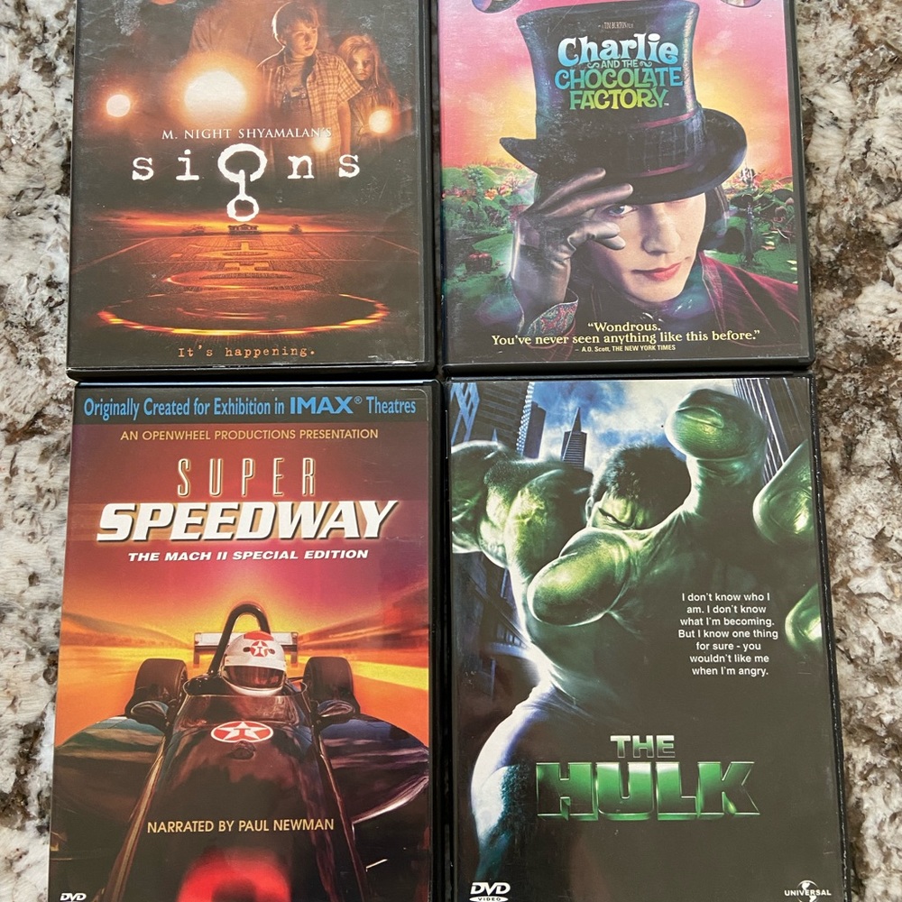 DVDs $5 or 3 for $10